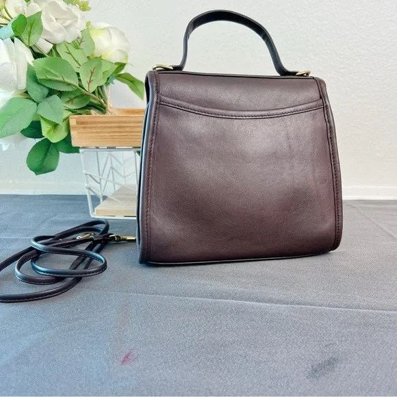 RARE! COACH Regina 9983 Mahogany Brown Leather Satchel Crossbody Bag - Picture 7 of 10